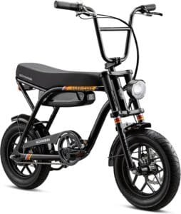 Schwinn Hurricane Compact Electric Bike showcasing 30-mile range battery and disc brakes