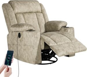 Heat therapy massage recliner for muscle stiffness