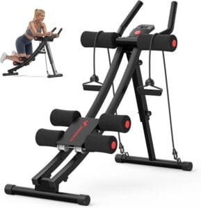 MERACH Ab Machine Adjustable Dual Track Ab Trainer