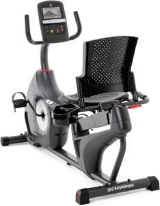 Schwinn Fitness Recumbent Bike, highlighting the ergonomic seating position available among different types of stationary bikes.