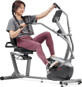 Sunny Health recumbent cross trainer with arm exerciser